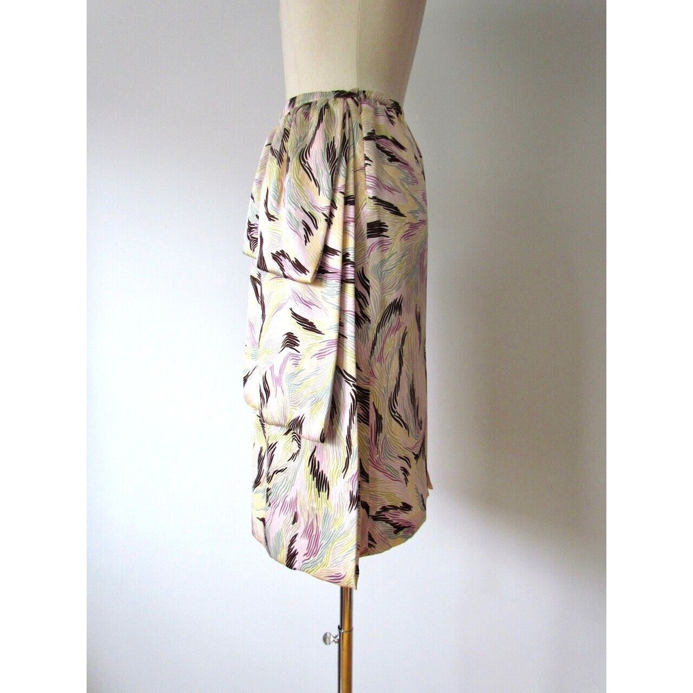 Missoni Silk Skirt Pastel Sz 40 4 Scarf Accent Runway As seen on Hollywood Star - Picture 11 of 16